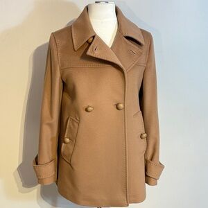 MaxMara Studio Car Length Jacket in Camel